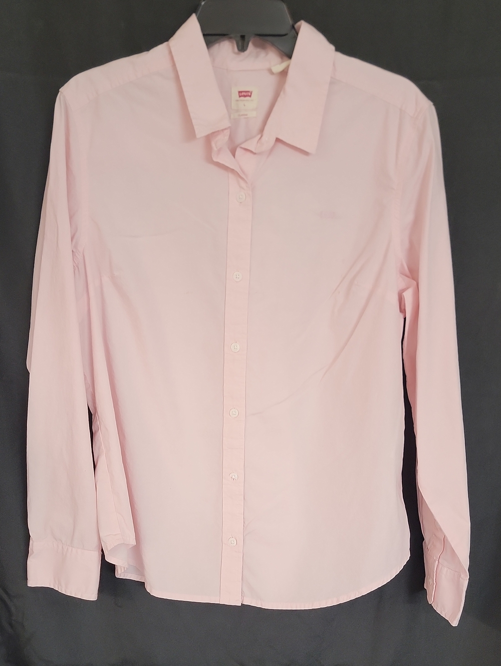 Levi's Men's Light Pink Long-Sleeve Button-Down Shirt